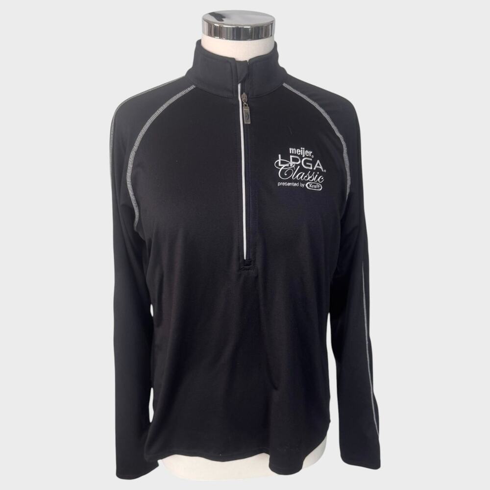 Callaway Meijer LPGA Classic Presented by Kraft Womens Black 1/2 Zip Polyester